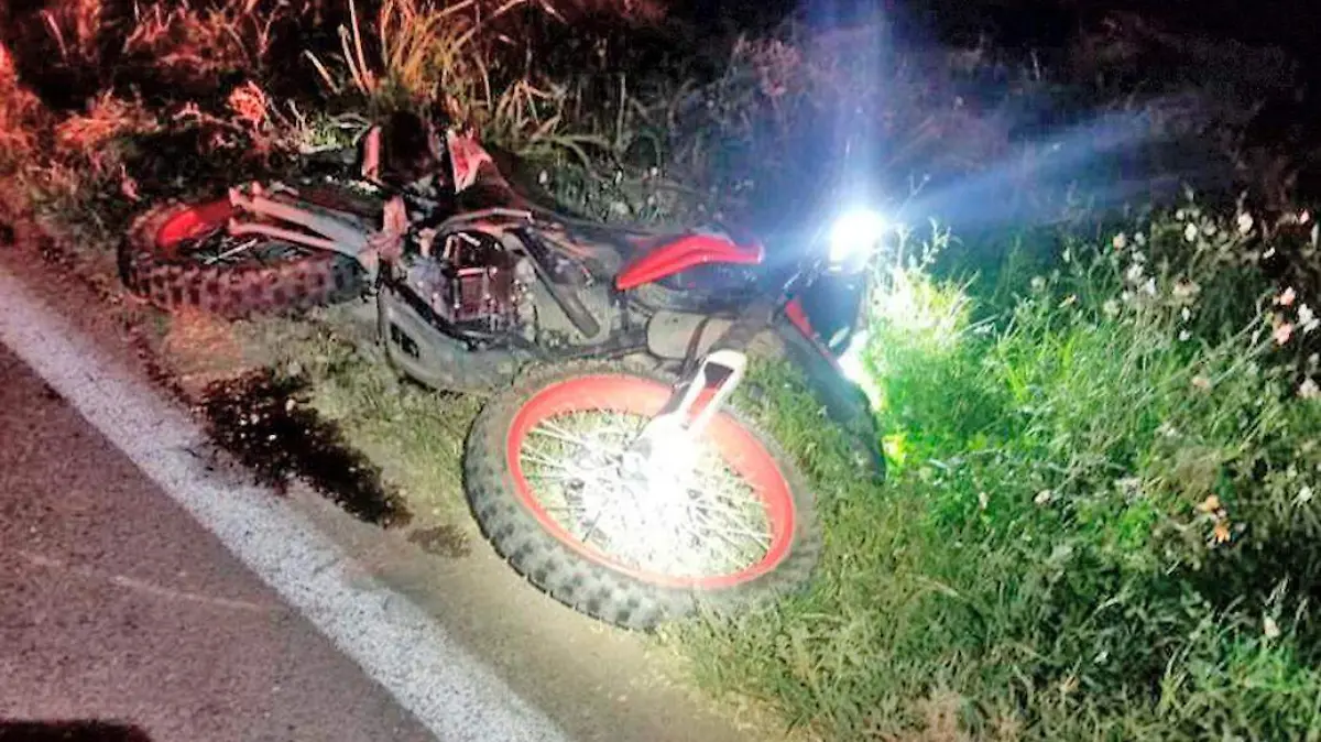 motocicleta del accidente