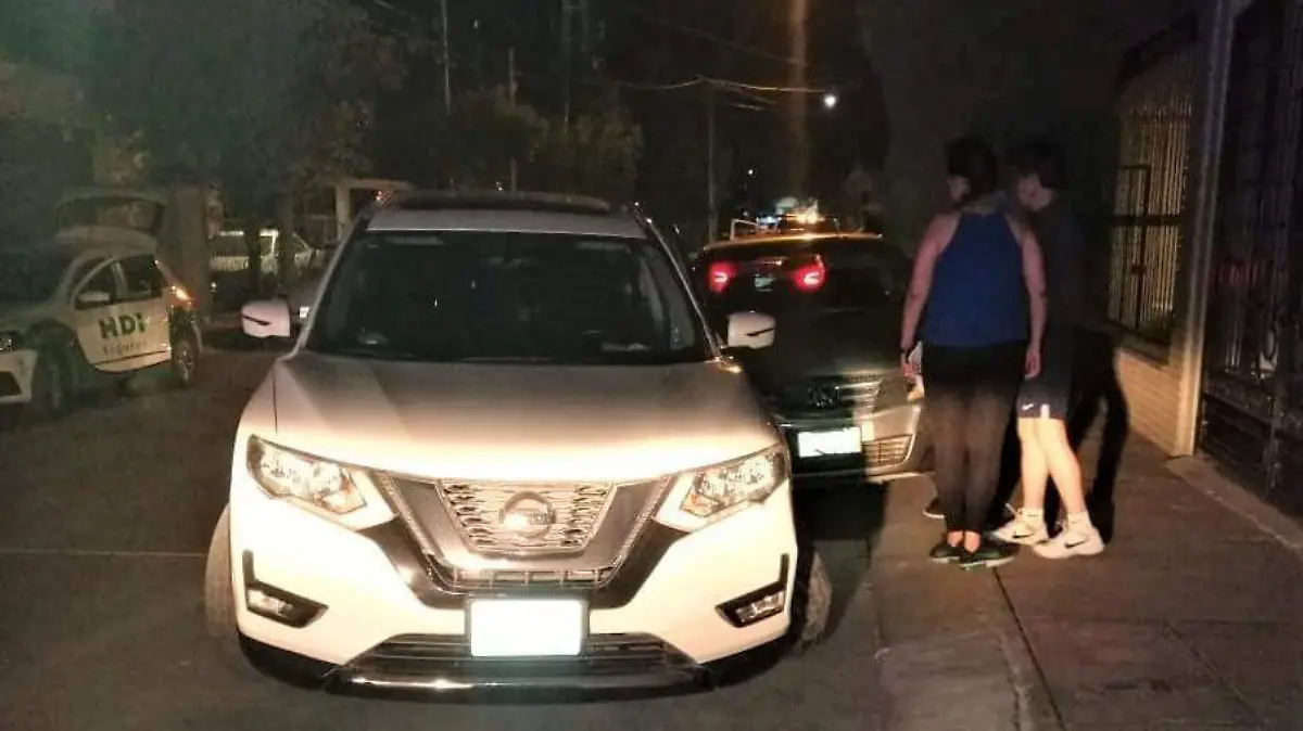 Camioneta chocada del funcionario