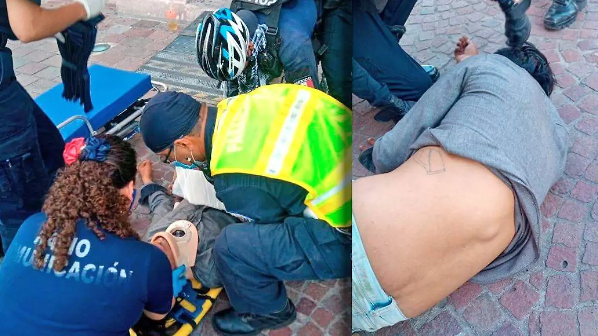 hombre cae de 10 metros