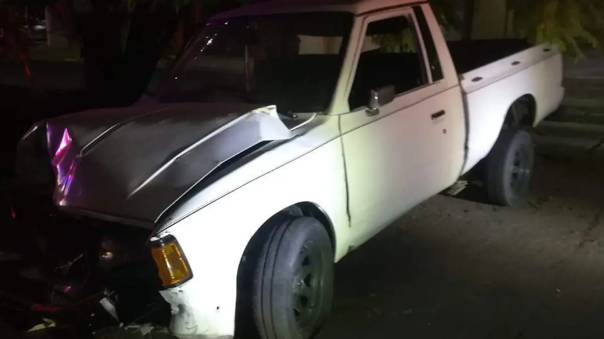 Camioneta choque contra palmera 2