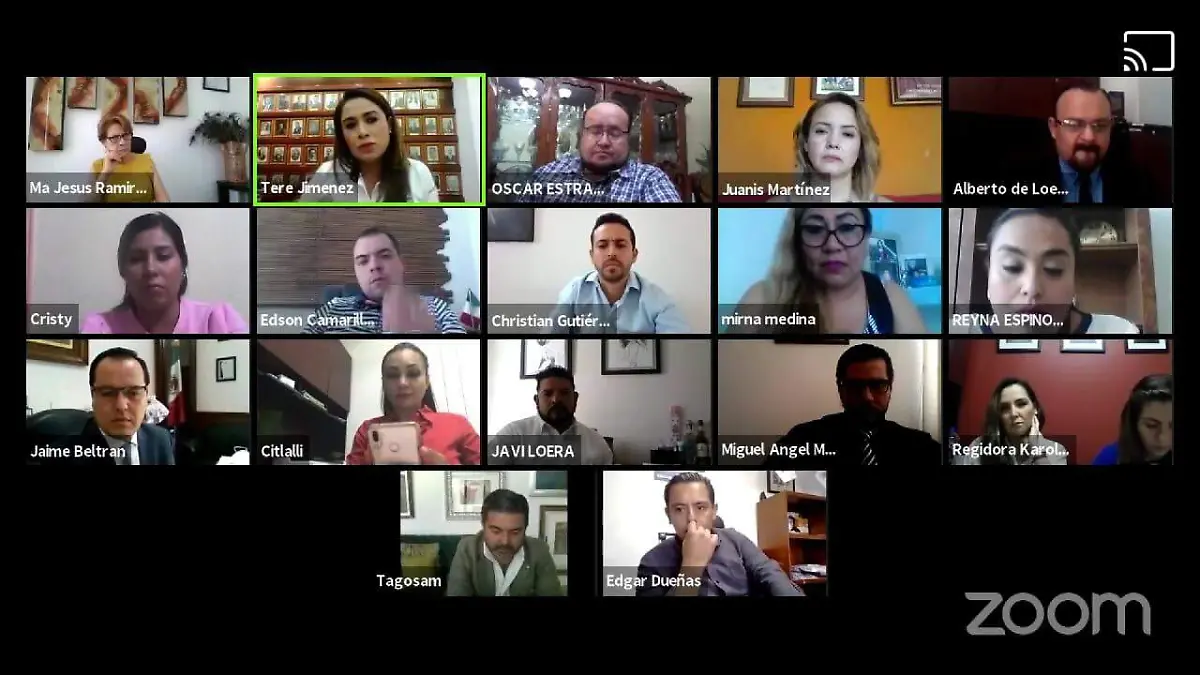 Videoconferencia de sesión de cabildo