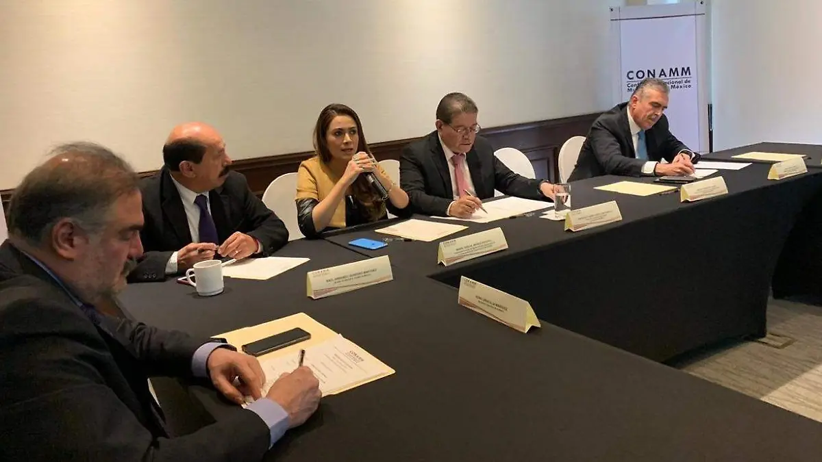 Tere jimenez en reunion de alcaldes feb 2020