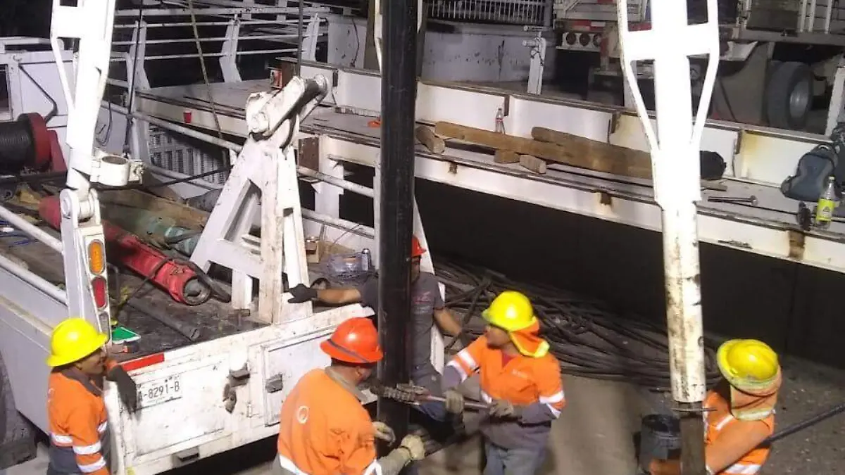 Obra en pozo de agua Veolia