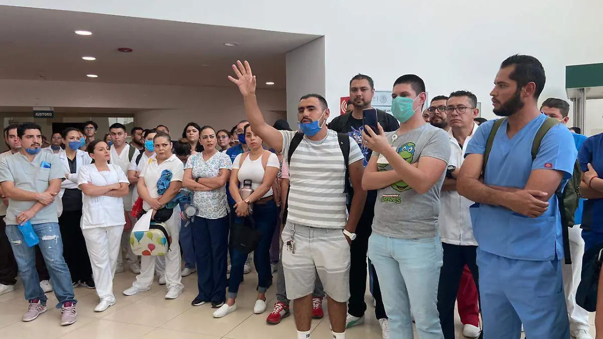 Manifestación trabajadores del IMSS coronavirus 4