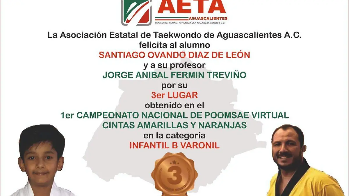 Premio torneo virtual taekwondo 2