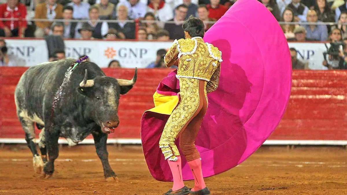 torero alzando capote