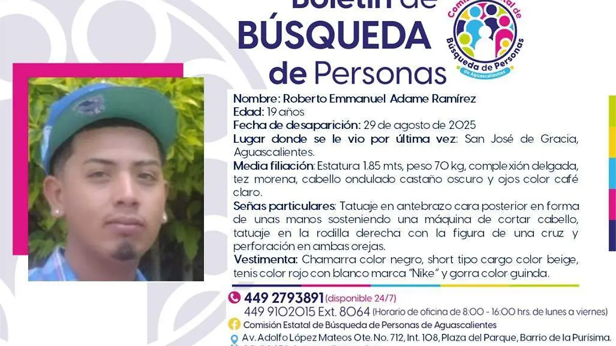 DESAPARECIDO_ROBERTO EMMANUEL_SAN JOSÉ