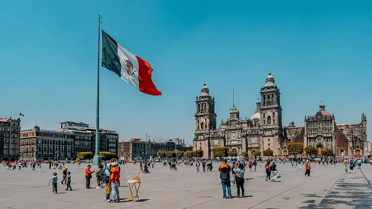 BANDERA DE MEXICO-PISO-TRADICION