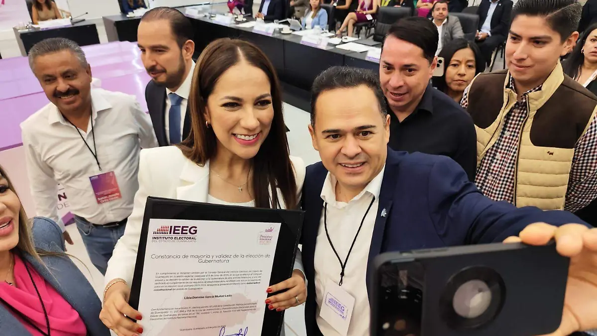 Libia García es la primera gobernadora electa de Guanajuato