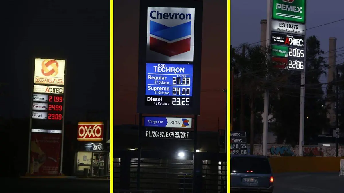 Estación de servicio ubicada sobre Timoteo Lozano en la colonia Parques la Noria.