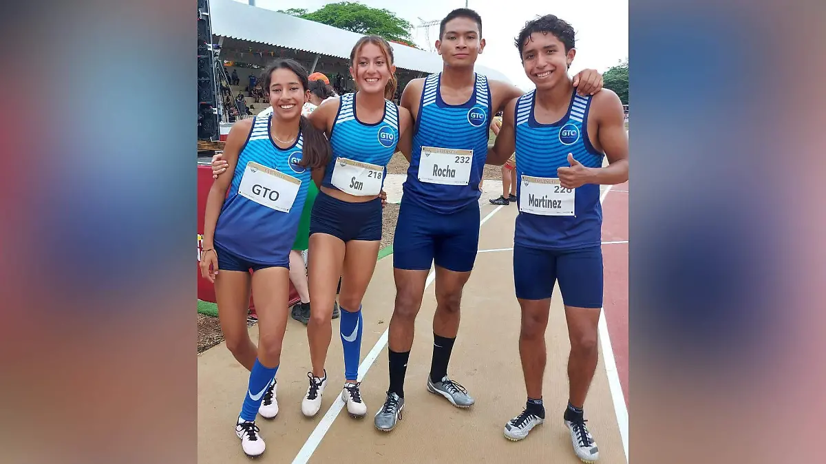 Cortesia CODE Guanajuato Relevo mixto 4x400 Sub-18