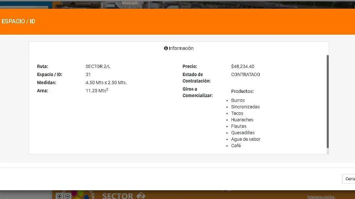 SECTORES DE FERIA 1 - CAPTURA DE PANTALLA