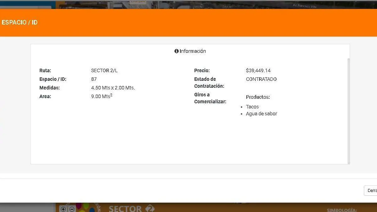 SECTORES DE FERIA - CAPTURA DE PANTALLA