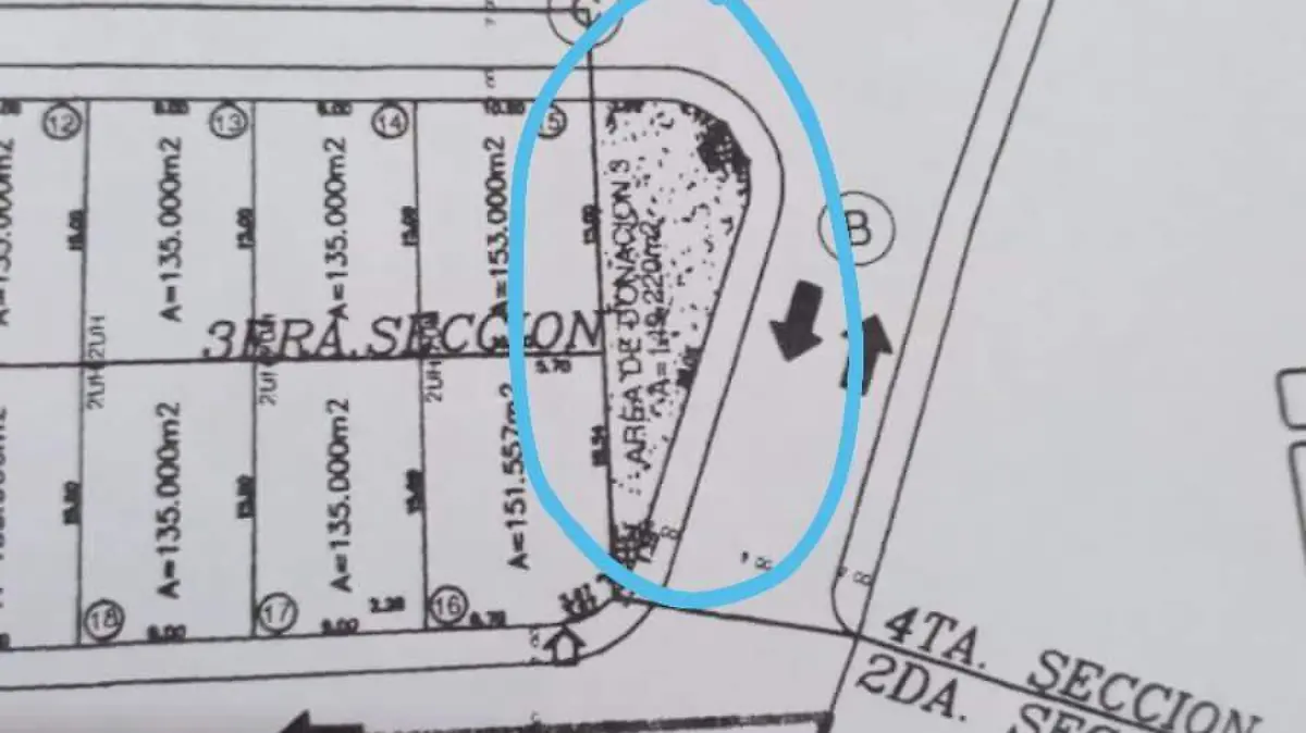 Foto cortesía - Plano del área de donación