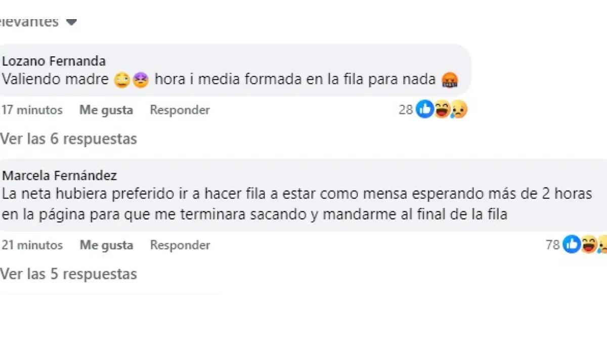 Molestias de usuarios tras esperar horas en la fila virtual