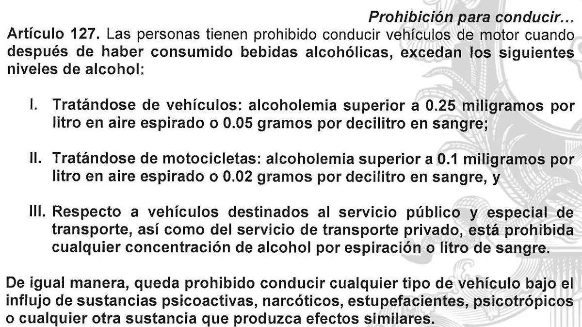 nueva reforma alcohol