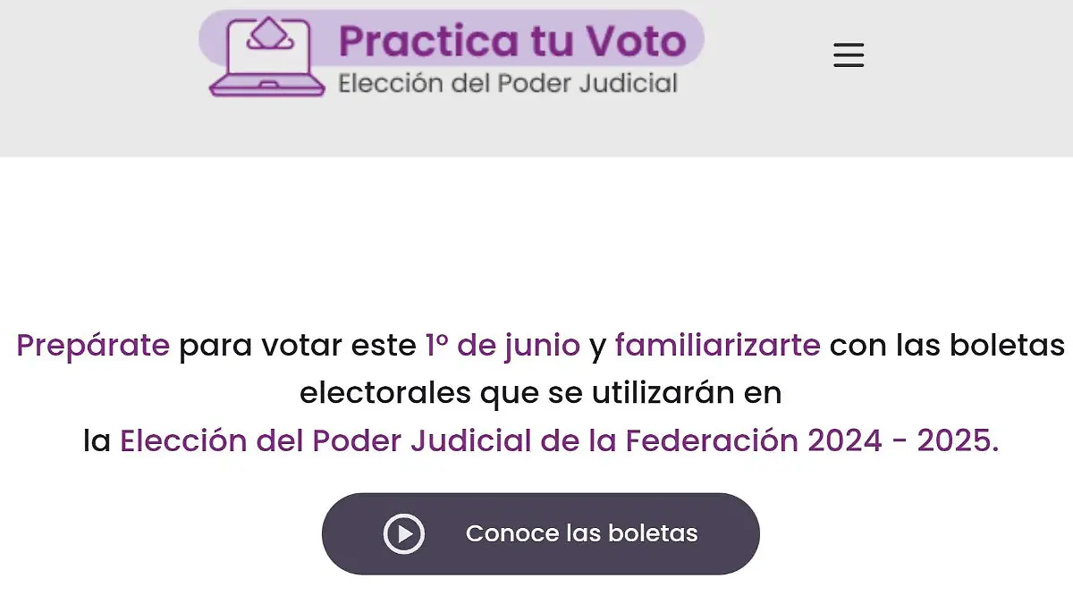 Practica tu voto - Poder Judicial 