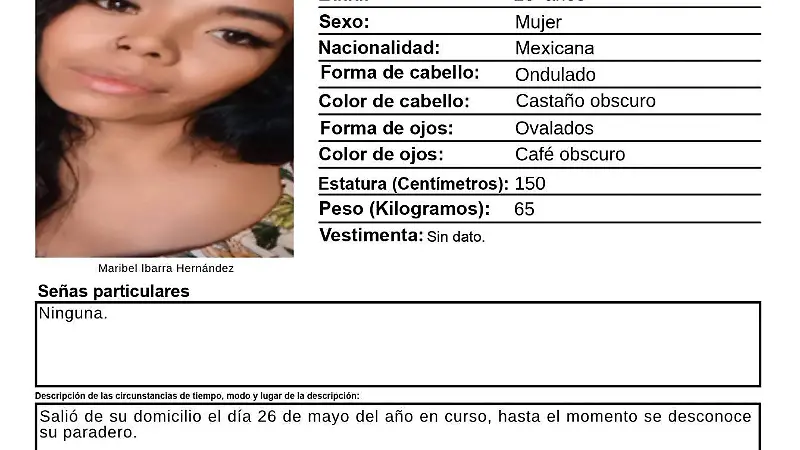 Maribel Ibarra Hernández, de 26 años