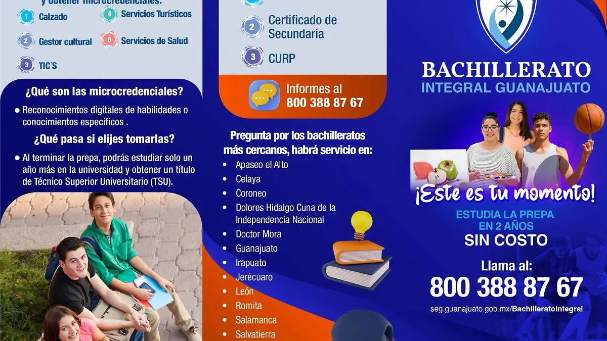 Números a donde pueden llamar los aspirantes para tener más información