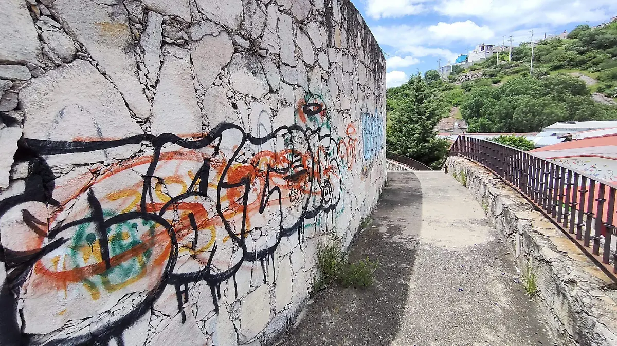 El puente está firme, pero descuidado y poco seguro