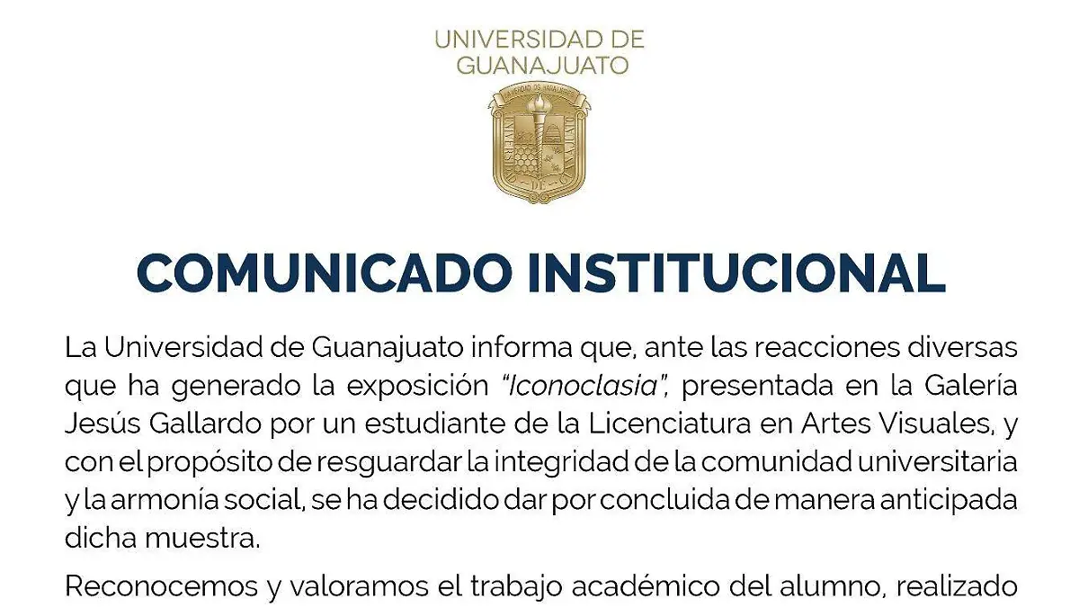 iconoclasia 4 - Comunicado UG