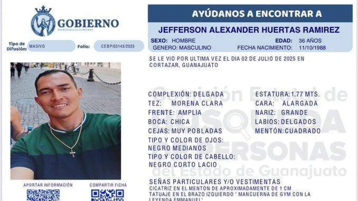 Jeferson Alexander Huertas ficha búsqueda