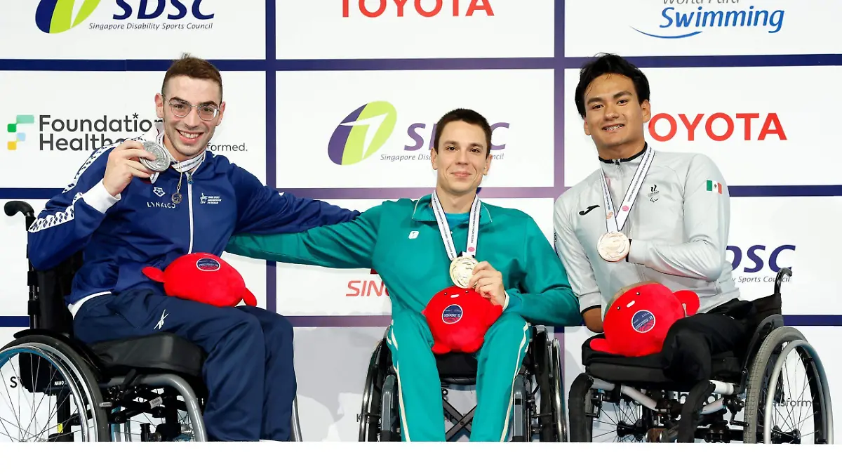 Ángel Camacho logró su segunda presea de bronce en el Mundial de Para Natación Singapur 2025