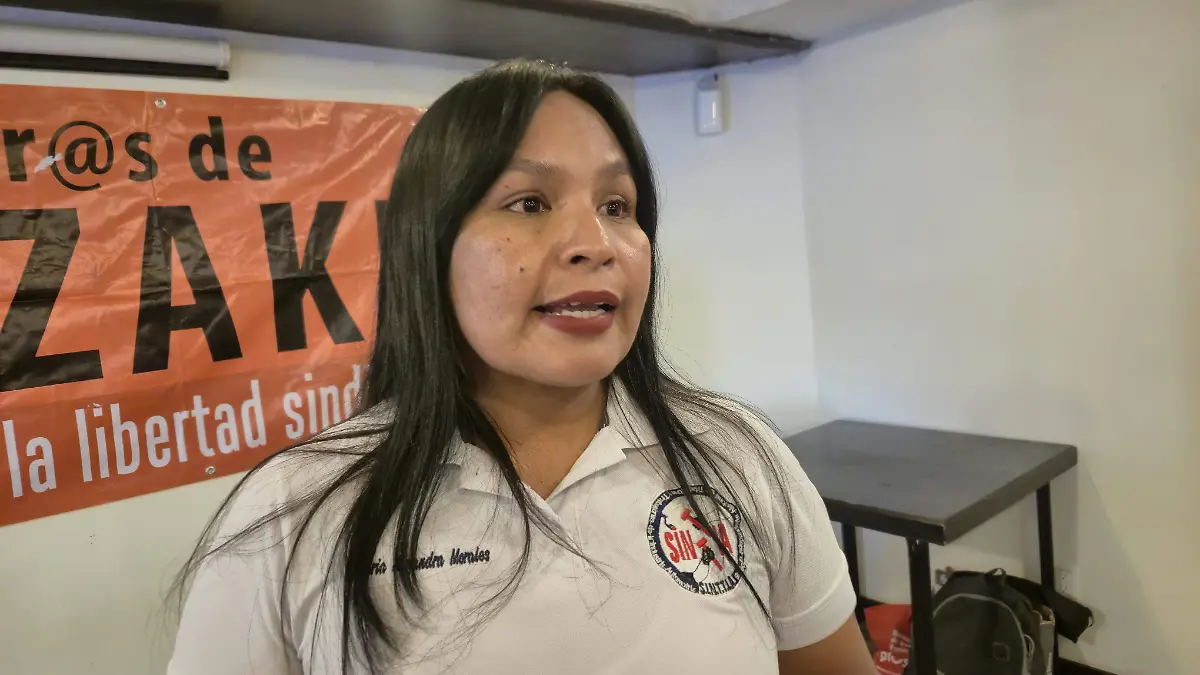 Secretaria general del SINTTIA, María Alejandra Morales Reynoso