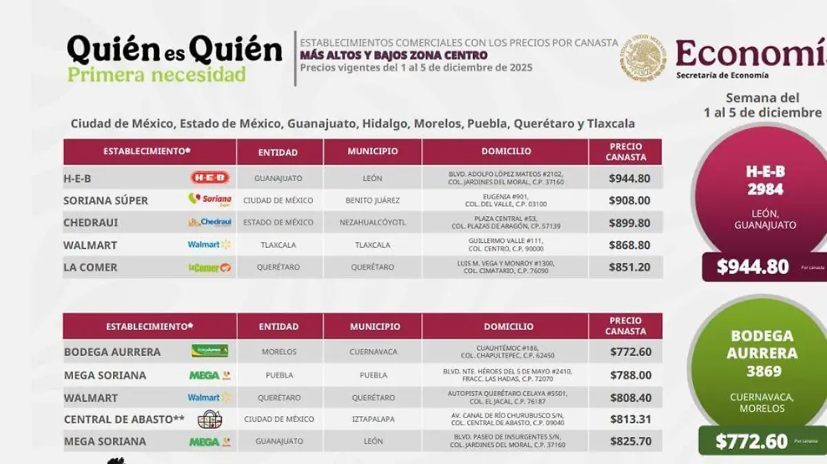 canasta básica león