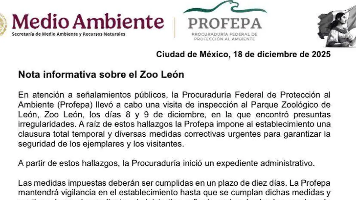 Clausuran temporalmente el Zoológico de León