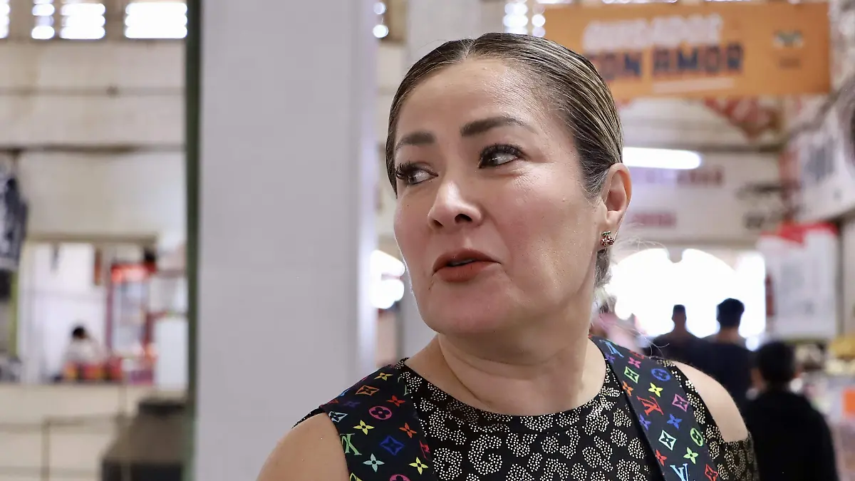 Cecilia Mendiola, comerciante en el Mercado Aldama