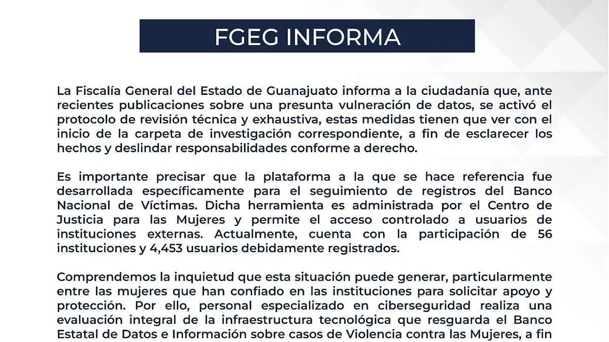 Presunto nuevo ciberataque a la FGE de Guanajuato