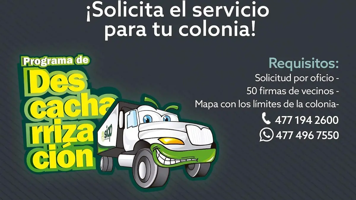 El servicio de descacharrización es completamente gratuito 