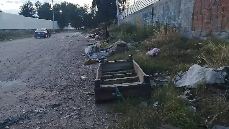 La avenida de Los Azafranes en León se ha convertido en un basurero clandestino