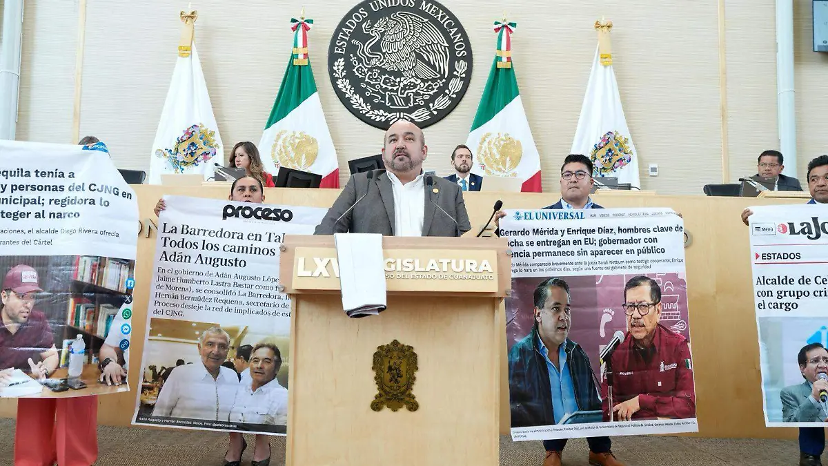 (cortesia) Guanajuato – Narcos gobiernos vuelvan a ser foco de pelea entre el PAN y Morena en el Congreso de Guanajuato