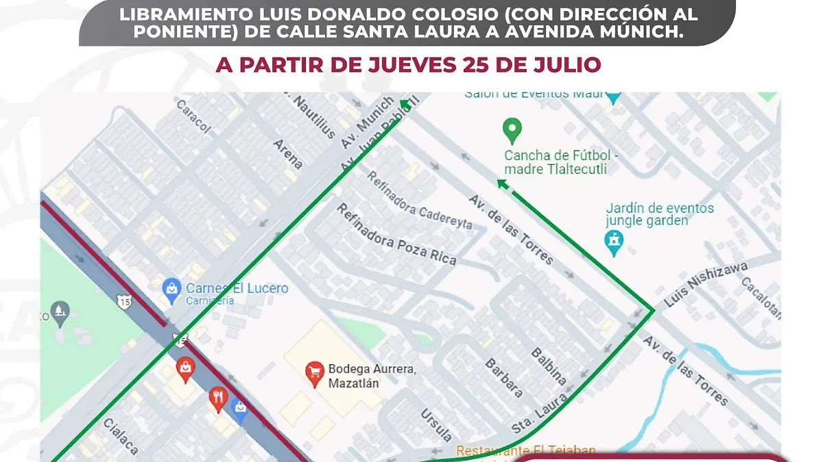 mapa calles trafico