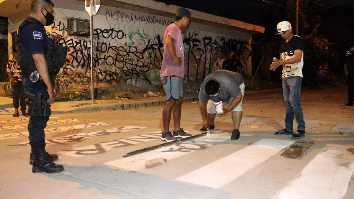 Detienen a grafitero