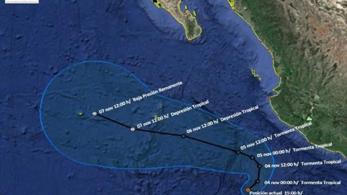 La tormenta tropical es vigilada.