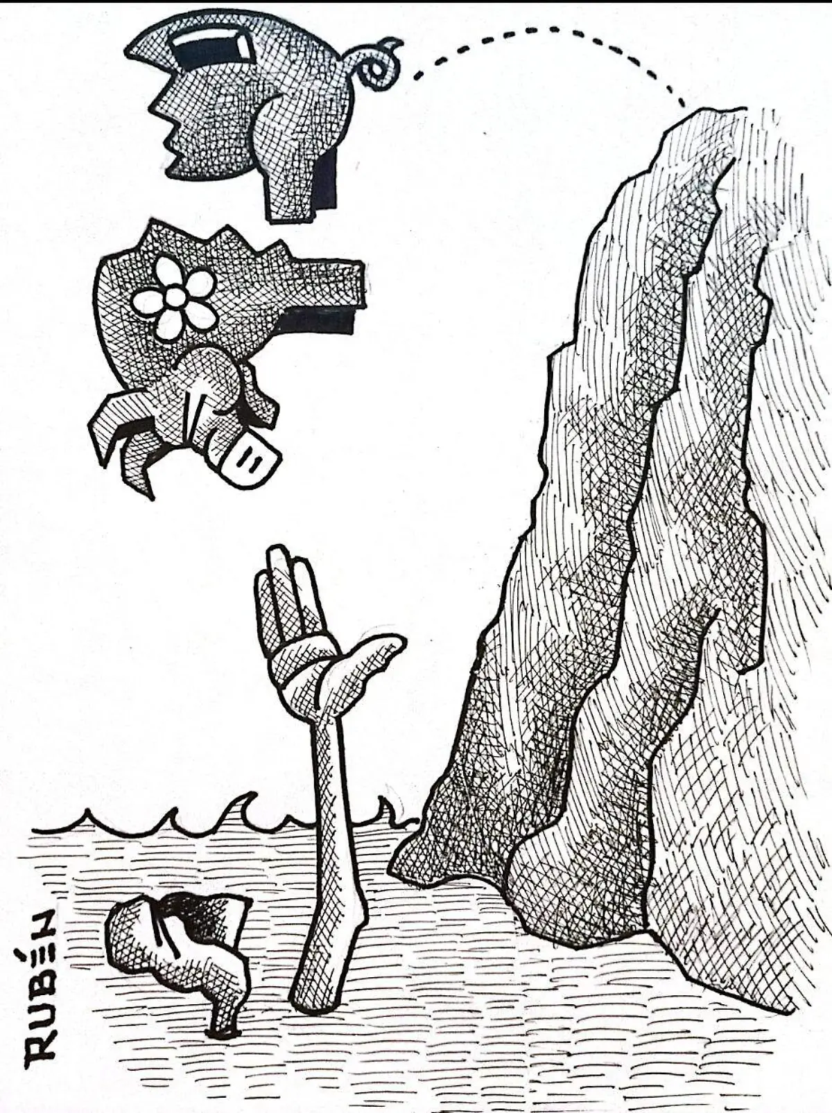 cartón Rubén LA QUEBRADA