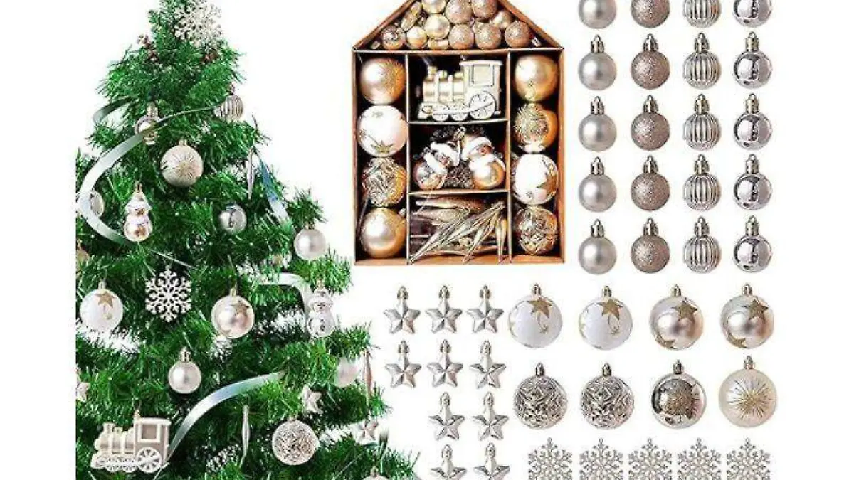 caja de adornos navideños