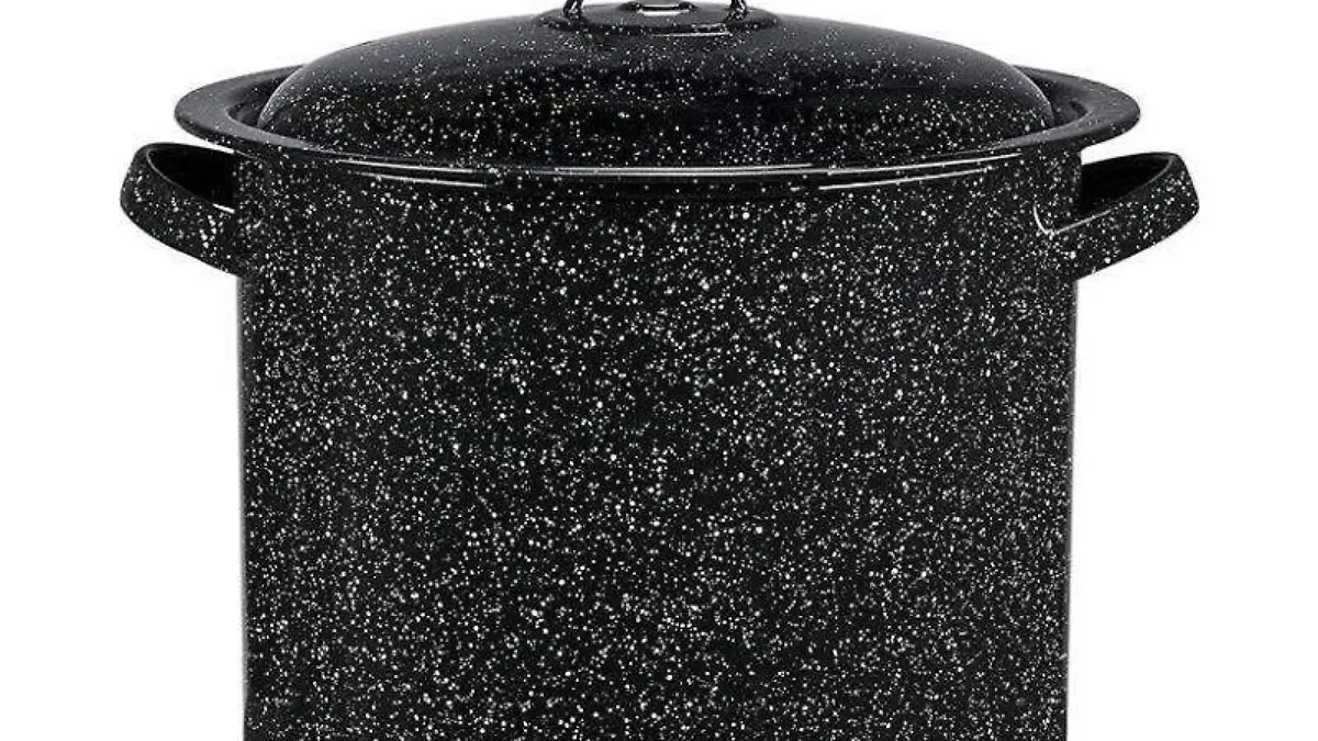 olla recta de peltre negro