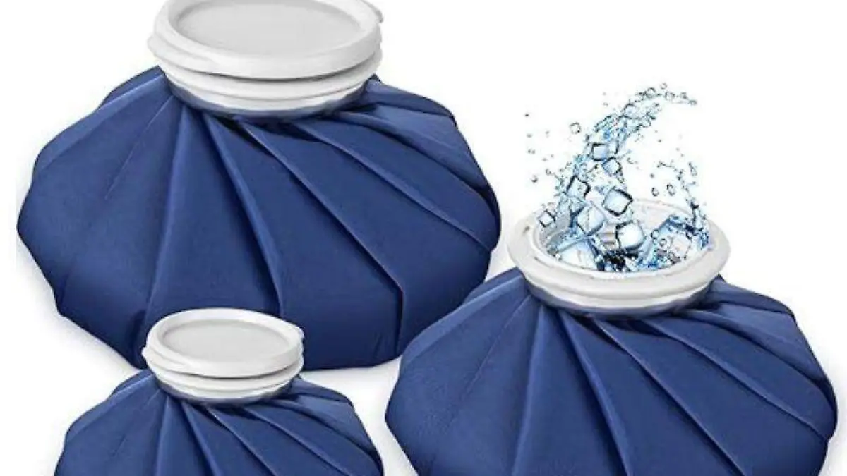 tres compresas de agua fría