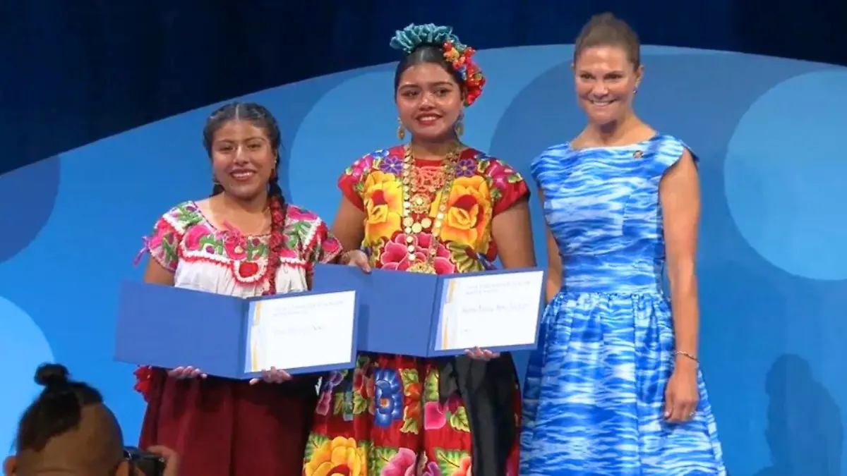 Shanni Valeria Mora Fajardo y Rosa Mendoza Sosa ganadoras del nobel del agua1