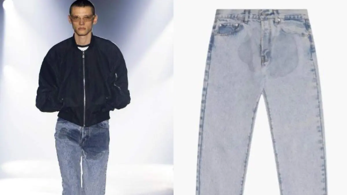 Pantalones manchados de orina