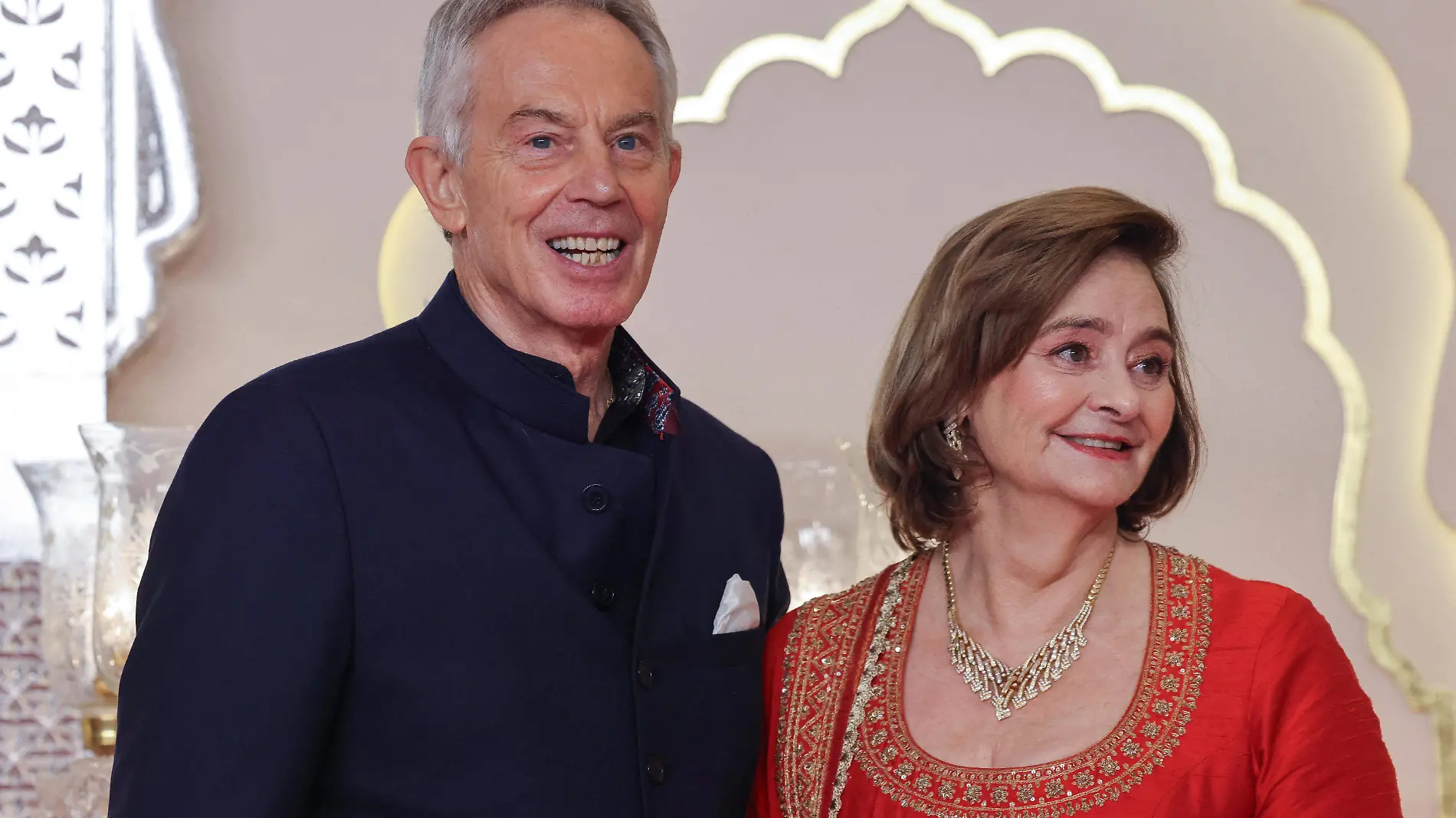 Tony Blair y su esposa Cherie Blai