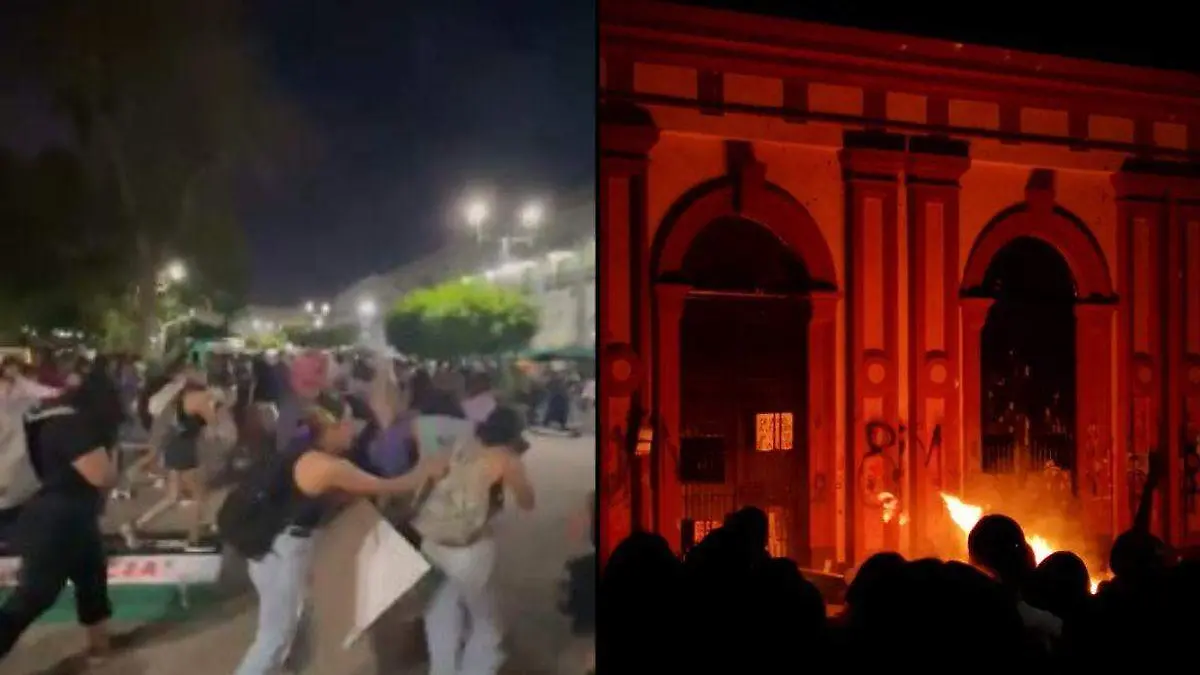 Manifestacion 8M en Colima