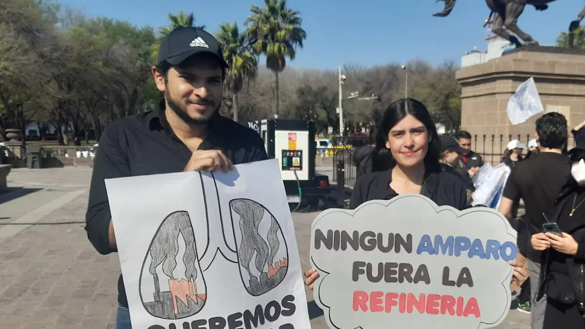 Protestan contra refinería en Cadereyta