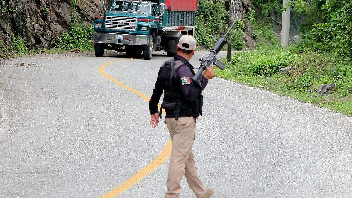 Retener de supuestos policías en las carreteras de Chiapas (2)