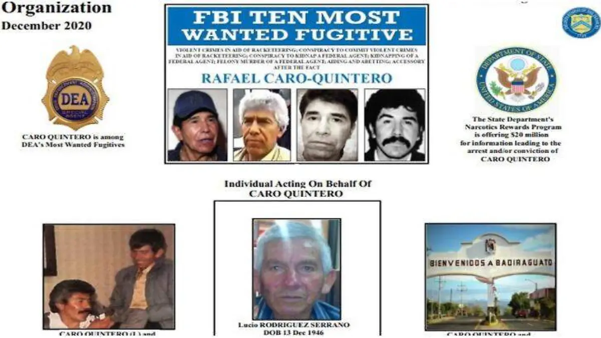 EU incluye a Lucio Rodríguez, socio de Caro Quintero, en su lista de narcotraficantes