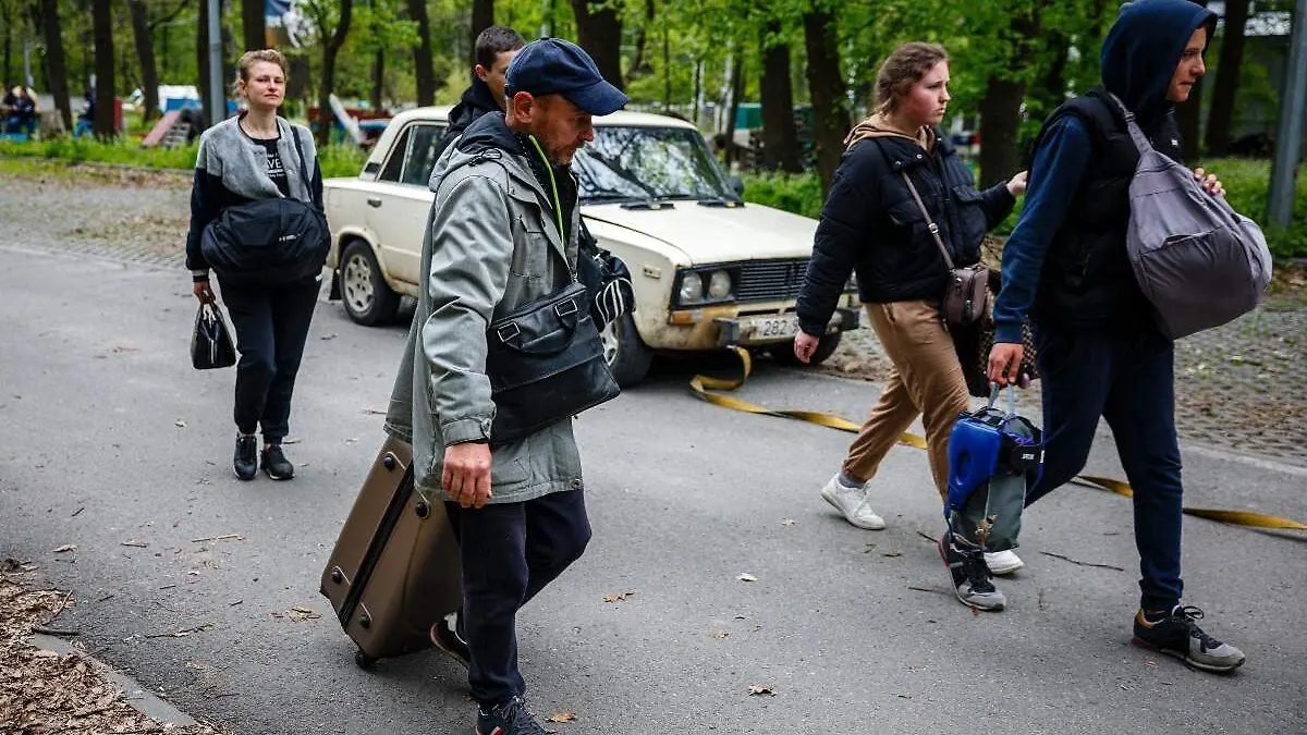 Evacuación de civiles en Mariupol